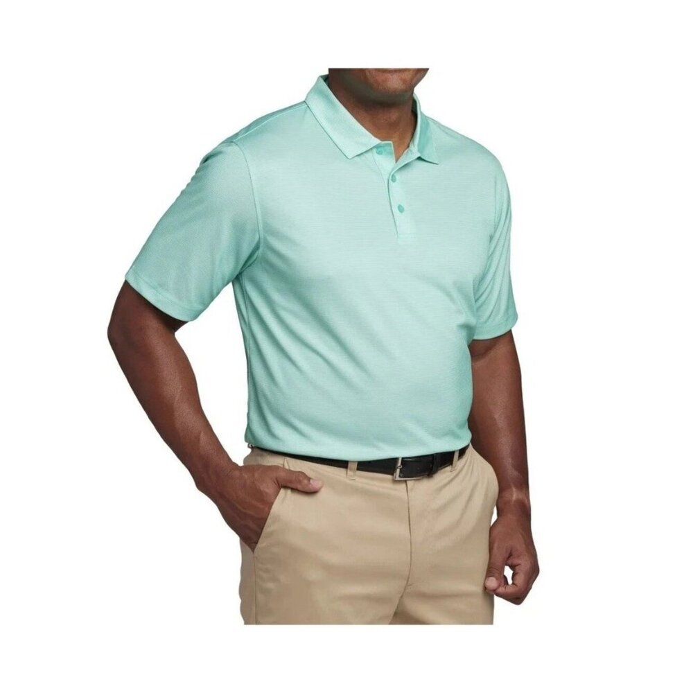 NWT Pebble Beach Men's L Mint Green Dry-Luxe Performance Polo